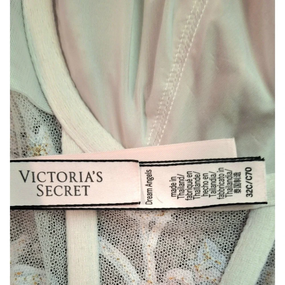 Victoria's Secret Dream Angels Floral Corset Bustier Lingerie Top Cap Sleeve 32C